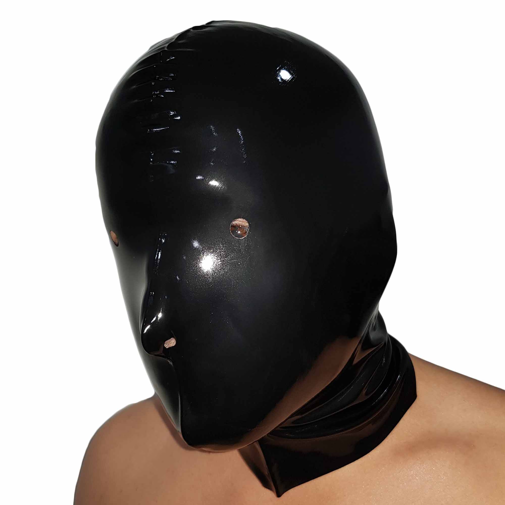 Brand New Black Latex Rubber Gummi Hood Mask One Size Ebay